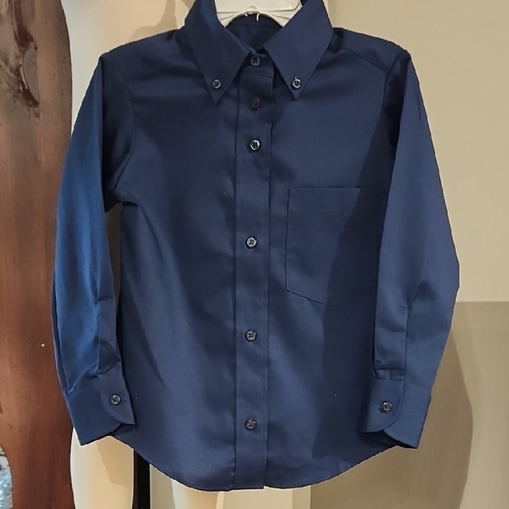 Stylish Navy Kids Button-Down Shirt